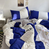 Popxstar Bed Linen Bed Sheets Set Stripes Dots Duvet Cover Set Quilt Cover Bed Sheet Quilt Sets Queen Size INS Blogger Comforter Sets