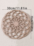 Popxstar  Natural Wooden Wall Hanging Wall Art Decor Kaleidoscope Wall Hanging Decoration Wall Decor Boho Wall Accent for Living Room Gift