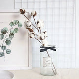 Popxstar 1 PCS 10 Heads Dried Cotton Flower Simple Handmade Artificial Plants Creative Natural False Floral Branch