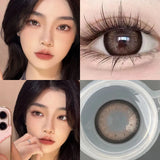 Popxstar  kisseye1Pair Colour Contacts Lenses Prescription Myopia Blue Eye High Quality Beauty Pupil Brown Lenses Makeup