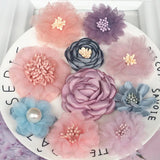 Popxstar 10Pcs/Set Mix Fabric Flowers Simulation Flower Head Decoration Flowers For DIY Accessories