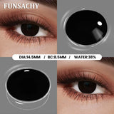 Popxstar  1 Pair Red Cosplay Witch Contact Lenses Halloween Black White Makeup Lens Crazy Party Role Playing Eye Contacts Lens