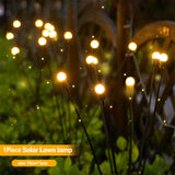 Popxstar Solar LED Light Outdoor Waterproof Garden Sunlight Powered Landscape Lights Firefly Garden Lights Lawn Garden Decor Solar Light