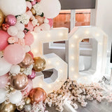 Popxstar 91.5cm LED Marquee Light Up Number Lights White Marquee Number Lights Sign for Wedding Decor Birthday Anniversary Party Supplies