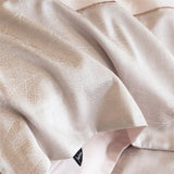 Popxstar  1000TC Egyptian Cotton Brushed Jacquard Embroidery Luxury Solid Color Bedding Set Duvet Cover Flat/Fitted Sheet Pillowcases 4Pcs