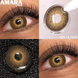 Popxstar  1 Pair soft Lenses Colored Contact Beauty Colored Pupils Green Contact Lenses Natural Look Lenses Women Brown Pupils