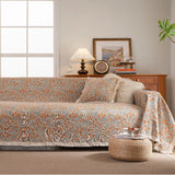 Multifunction Soft Sofa Towel Anti Cat Scratch Jacquard Thick Colored Flower Thick Sofa Cover for Living Room Sofa Blanket