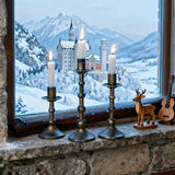 Popxstar  Retro Metal Candle Holder Candlestick for Candles Country Room Decoration Candlestick Romantic Candlelight Dinner Ornaments Gift
