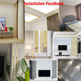 Popxstar 3M/Roll Gold Mirror Wall Sticker Stainless Steel Flat Living Room Decoration Lines Titanium Background Wall Ceiling Edge Strip