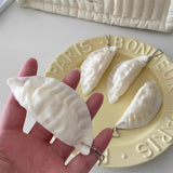 Dumpling-Shaped Squishy Toy Slow Rebound Stress Reliever Student Gift/Keychain Bag Pendant Dumplings Simulation Stress Relief