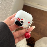Popxstar  Korean Cartoon Cute Black Cat Pattern Soft Case for AirPods Pro 2 Cover Cute 3D Apple Pendant Protection Cover for AirPods 2 3 4