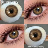 1 Pair Brown Color Contact Lenses for Eyes Big Eyes Natural Lenses Beautiful Pupils Cosmetics Gray Lens Color Women