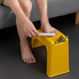 Popxstar  Manicure Pedicure Stool with Grooves Storage Shower Foot Holder Stand Anti-skid Universal Plastic Shaving Toenail Leg Rest Stand