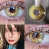 1 Pair Color Contact Lenses for Eyes With Diopters Prescription Green Eye High Quality Beauty Pupil New Free Shipping