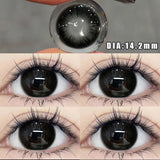 Popxstar  2Pcs Black Large Diameter Color Contact Lenses for Eyes Beauty Pupil Makeup Lens Yearly Natural with Myopia Diopter New