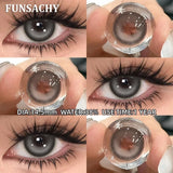 Popxstar  2pcs Black Series Color Contact Lenses Natural Gray Eye Lens Beautiful Pupils Yearly Fashion Brown Softlens Cosmetics