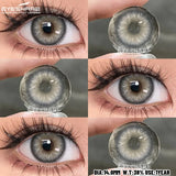 1 Pair Natural Colored Contact Lenses Gray Colorful Lenses Green Contact Yearly Blue Beautiful Pupils Brown Eyes Lenses