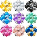 Popxstar  10pcs/lot Red Pink Gold Confetti Latex Balloons Birthday Party ation Kids Adult Metallic Balloon Helium Ball Wedding party Decor