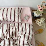 Popxstar  Bed Linen Duvet Cover Stripe Boys Girls Twin Queen Size Duvet Cover Pillowcase Bedding Adult Fashion Home Textile Nordic Sling