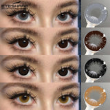 Big Eyes Black Natural Colored Contact Lenses Gray Pupils Lenses Brown Makeup Color Eyes Contacts Yearly 1Pair/2pcs