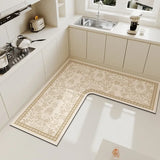 Popxstar Kitchen Carpet L-Shape Floor Mat Non-slip Area Rug Absorbent Foot Mats Water-absorbent Quick-drying Alfombra De Cocina