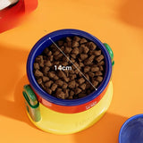 Popxstar  Suction Cup Pet Bowl Adjustable Cat Dog Protection Cervical Spine Water Bowl Slanted Mouth High Foot Food Container Anti Knock