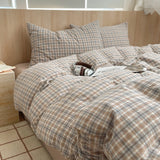 Popxstar  Nordic Ins Bedding Set Pure Cotton Duvet Cover Set Skin-Friendly Single Twin Full Queen Size Flat&Fitted Sheets Bed Sheets Set