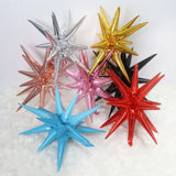 Popxstar  1/2/5pcs Starbust Balloons Rose Gold Silver Gold Explosion Star Foil Balloon for Birthday Christmas Wedding Decor Kid Air Globos