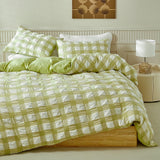 Duvet Cover Bedding Set Twin Full Queen King Size 135x200 Nordic Quilt Cover 240x220 Double Single Grid Puff Bed Linen 200x200