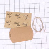 Popxstar 300pcs Paper Boxes Pillow Candy Box Gift Box Kraft Paper Gift Box Vintage Style Wedding Party Favors Supplies with Rope