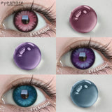 Popxstar  1 Pair Colorful Contact Lenses for Eyes Blue Eye Anime Cosplay Lenses Purple Colored Lenses Pink y2k Colorcon Red Lens