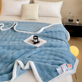 Popxstar New Imitation Rabbit Velvet Autumn Warm Blanket Soft Fluffy Coral Fleece Sofa Blanket Warmth Throw Blankets for Lap Bed Sheets