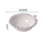 Popxstar Vintage Relief Western Style Dish with Antique Ceramic Tableware Salad and Dessert Dish