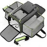 Cat/Dogs Bag Foldable Large Capacity Cat Outdoor Car Expansion Portable Pet Handbag Breathable Diagonal Cross Bag Hiking Camping