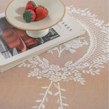 Popxstar  Modern Minimalist Lace Tablecloth Decorative Cover Cloth Napkins Tea Table Village White Jacquard Photo Background Cloth