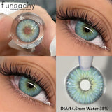 Popxstar  1Pair METATRON Series Fashion Makeup Beauty Contacts Lenses Soft Yearly Green Contacts Eyes Color Lenses Colored lenses