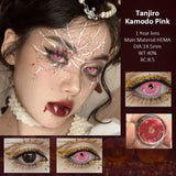 Popxstar  2pcs Halloween Colorful Contact Lenses Pink Red Lenses Multicolored Soft lenses Anime Cosplay Eye Lenses Fast shipping