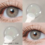 Popxstar  1 pair Blue Lenses Color Contact Lenses for Eyes Gray Pupils Soft Natural Contact Lens Makeup Cosmetci Pupil Eye Lens