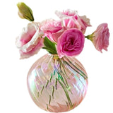 Popxstar Iridescent Ball Vases Decoration Home Living Room Flower Pot for Interior Glass Vase Tabletop Plants Home Decor Home Vase