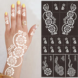 Popxstar Professional Henna Stencil Temporary Hand Tattoo Body Art Sticker Template Wedding Tool India Flower Mandala Tattoo Stencil New