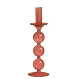 Popxstar Red Glass Candle Holders Taper Candle Stand Christmas Candle Holder Candlestick Holder Christmas Decor Green Glass