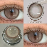 Popxstar Prescription Contact Lenses Myopia Lenses with Diopters Natural Pupils Color Contact Lenses for Eyes Brown Lenses 2pcs