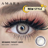 Popxstar  1 Pair GRAY Lenses Anime Accessories Color Contact Lenses for Eyes Comic Tears Eye Fashion Lenses