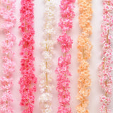 Popxstar  Pink Sakura Artificial Flowers Garland Cherry Blossoms Vines Garden Arch Decor Fake Flower Garland Wedding Party Home Decoration