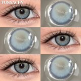 Popxstar  1 Pair New Color Contact Lenses for Eye Beautiful Pupil Fashion Blue Soft Lenses Gray Natural Contacts Yearly Cosmetics
