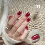 1-12pcs TC Semi Transparent Maillard Brown Solid Color Gel Nail Polish Pure Desire Pink Nails Red Nais White Nails Nail Art