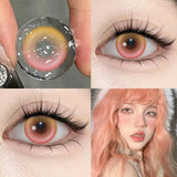 Colored Lenses For Eyes with Diopter Myopia Eyes Contacts Lens Beauty Pupil 1 Pair Natural Cosmetics Yearly New Free Shipping