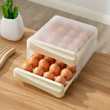 32-Compartment Double-Layer Egg Storage Box Transparent Plastic Refrigerator Storage Box Stable Thickened Egg Fresh-Keeping Box