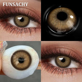 Popxstar  1 Pair Dark Brown Color Contact Lenses for Eyes New Natural Black Lens 14.5mm Big Diameter Eye Contacts Cosmetic Yearly