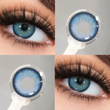 2pcs Fashion Color Contact Lenses for Eyes with Degree 0~-8.00 Myopia Lenses Brown Iris Lens Grey High Quality Lenses